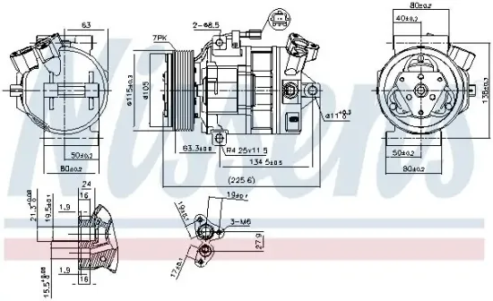 Kompressor, Klimaanlage 12 V NISSENS 890138 Bild Kompressor, Klimaanlage 12 V NISSENS 890138