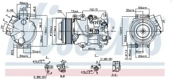 Kompressor, Klimaanlage 12 V NISSENS 890141 Bild Kompressor, Klimaanlage 12 V NISSENS 890141