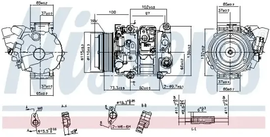 Kompressor, Klimaanlage 12 V 12 V NISSENS 89063 Bild Kompressor, Klimaanlage 12 V 12 V NISSENS 89063