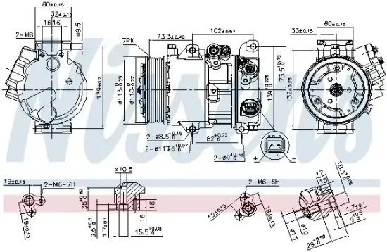 Kompressor, Klimaanlage 12 V 12 V NISSENS 89063 Bild Kompressor, Klimaanlage 12 V 12 V NISSENS 89063