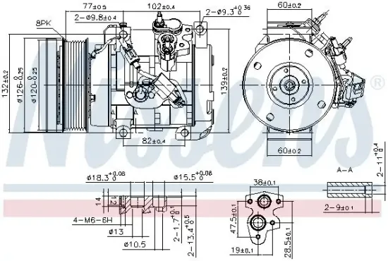 Kompressor, Klimaanlage 12 V NISSENS 890153 Bild Kompressor, Klimaanlage 12 V NISSENS 890153