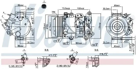 Kompressor, Klimaanlage 12 V NISSENS 890158 Bild Kompressor, Klimaanlage 12 V NISSENS 890158