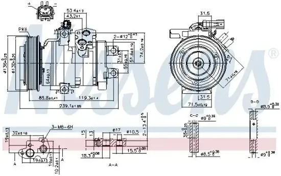 Kompressor, Klimaanlage 12 V 12 V NISSENS 890640 Bild Kompressor, Klimaanlage 12 V 12 V NISSENS 890640