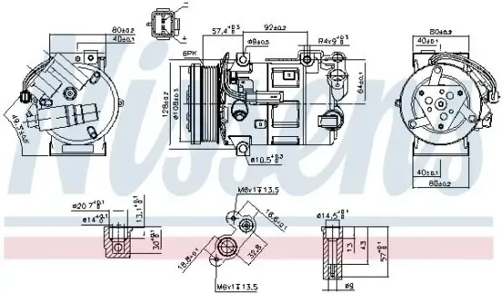 Kompressor, Klimaanlage 12 V NISSENS 890210 Bild Kompressor, Klimaanlage 12 V NISSENS 890210