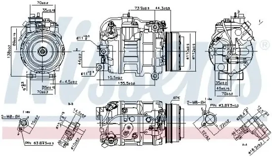 Kompressor, Klimaanlage 12 V NISSENS 890218 Bild Kompressor, Klimaanlage 12 V NISSENS 890218