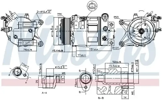 Kompressor, Klimaanlage 12 V NISSENS 890226 Bild Kompressor, Klimaanlage 12 V NISSENS 890226