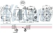 Kompressor, Klimaanlage 12 V NISSENS 890230
