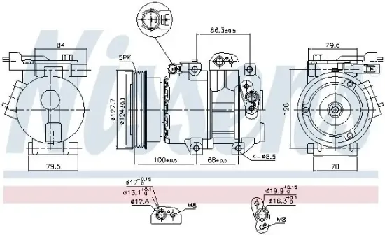 Kompressor, Klimaanlage 12 V NISSENS 890232 Bild Kompressor, Klimaanlage 12 V NISSENS 890232