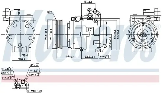 Kompressor, Klimaanlage 12 V NISSENS 890234 Bild Kompressor, Klimaanlage 12 V NISSENS 890234