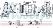 Kompressor, Klimaanlage 12 V NISSENS 890249