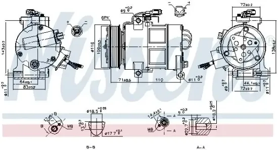 Kompressor, Klimaanlage 12 V NISSENS 890249 Bild Kompressor, Klimaanlage 12 V NISSENS 890249