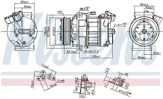 Kompressor, Klimaanlage 12 V NISSENS 890269 Bild Kompressor, Klimaanlage 12 V NISSENS 890269