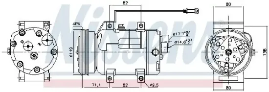 Kompressor, Klimaanlage 12 V NISSENS 89029 Bild Kompressor, Klimaanlage 12 V NISSENS 89029