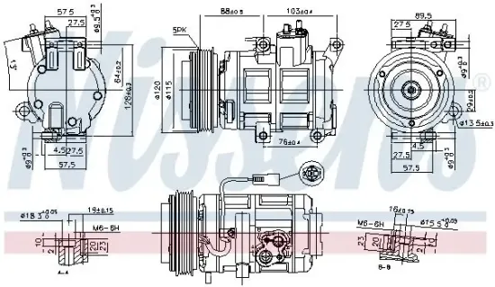 Kompressor, Klimaanlage 12 V NISSENS 890315 Bild Kompressor, Klimaanlage 12 V NISSENS 890315