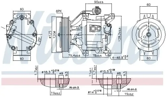 Kompressor, Klimaanlage 12 V 12 V NISSENS 890802 Bild Kompressor, Klimaanlage 12 V 12 V NISSENS 890802