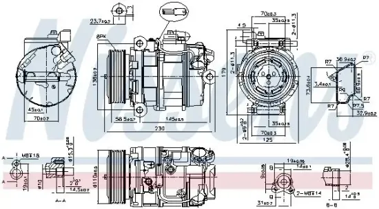 Kompressor, Klimaanlage 12 V NISSENS 890358 Bild Kompressor, Klimaanlage 12 V NISSENS 890358