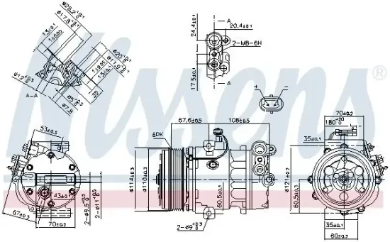 Kompressor, Klimaanlage 12 V NISSENS 890388 Bild Kompressor, Klimaanlage 12 V NISSENS 890388