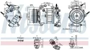 Kompressor, Klimaanlage 12 V NISSENS 890589