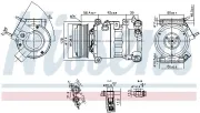 Kompressor, Klimaanlage 12 V NISSENS 890599