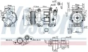 Kompressor, Klimaanlage 12 V NISSENS 890606