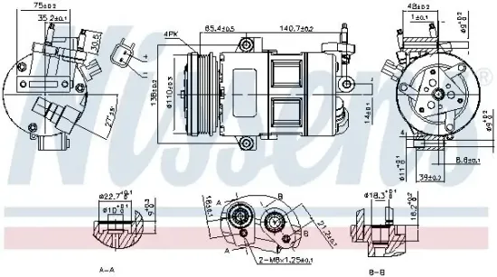 Kompressor, Klimaanlage 12 V NISSENS 890639 Bild Kompressor, Klimaanlage 12 V NISSENS 890639