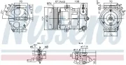 Kompressor, Klimaanlage 12 V NISSENS 890663