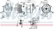 Kompressor, Klimaanlage 12 V NISSENS 890667