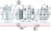 Kompressor, Klimaanlage 12 V NISSENS 890683