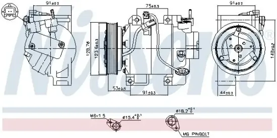 Kompressor, Klimaanlage 12 V NISSENS 890700 Bild Kompressor, Klimaanlage 12 V NISSENS 890700