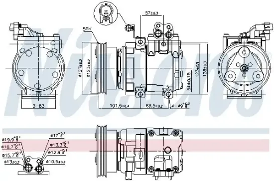 Kompressor, Klimaanlage 12 V NISSENS 890737 Bild Kompressor, Klimaanlage 12 V NISSENS 890737