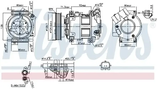 Kompressor, Klimaanlage 12 V NISSENS 890742 Bild Kompressor, Klimaanlage 12 V NISSENS 890742