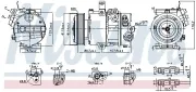 Kompressor, Klimaanlage 12 V NISSENS 890751