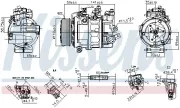 Kompressor, Klimaanlage 12 V NISSENS 890755