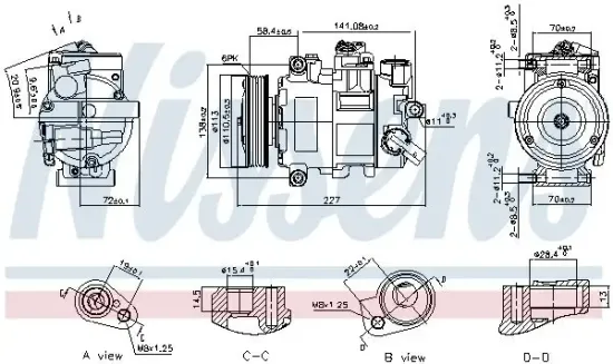 Kompressor, Klimaanlage 12 V NISSENS 890757 Bild Kompressor, Klimaanlage 12 V NISSENS 890757