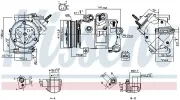 Kompressor, Klimaanlage 12 V NISSENS 890772