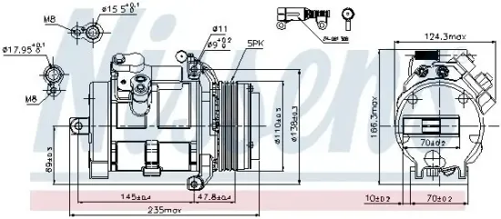 Kompressor, Klimaanlage 12 V NISSENS 89077 Bild Kompressor, Klimaanlage 12 V NISSENS 89077