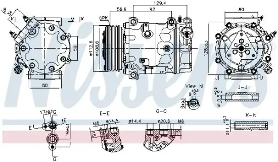 Kompressor, Klimaanlage 12 V NISSENS 890780 Bild Kompressor, Klimaanlage 12 V NISSENS 890780