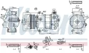 Kompressor, Klimaanlage 12 V NISSENS 890786