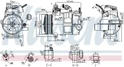 Kompressor, Klimaanlage 12 V NISSENS 890800