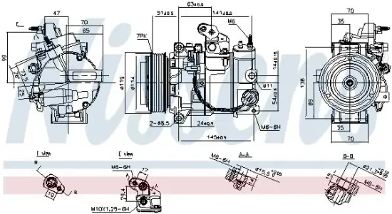 Kompressor, Klimaanlage 12 V NISSENS 890816 Bild Kompressor, Klimaanlage 12 V NISSENS 890816