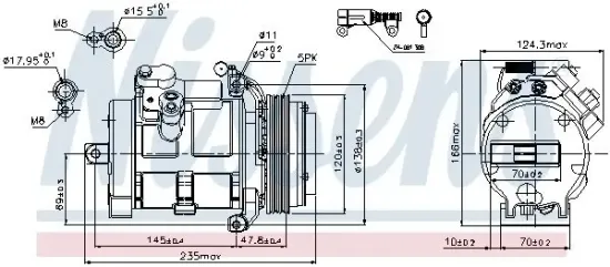 Kompressor, Klimaanlage 12 V NISSENS 89081 Bild Kompressor, Klimaanlage 12 V NISSENS 89081