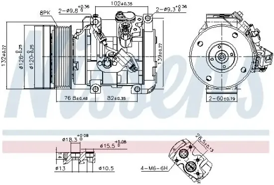 Kompressor, Klimaanlage 12 V 12 V NISSENS 89262 Bild Kompressor, Klimaanlage 12 V 12 V NISSENS 89262