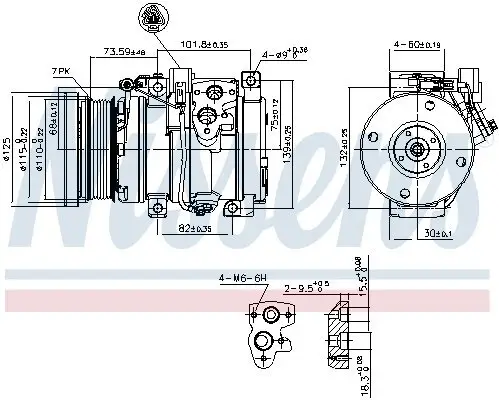 Kompressor, Klimaanlage 12 V NISSENS 890871 Bild Kompressor, Klimaanlage 12 V NISSENS 890871