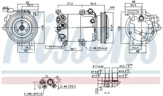 Kompressor, Klimaanlage 12 V NISSENS 890877 Bild Kompressor, Klimaanlage 12 V NISSENS 890877