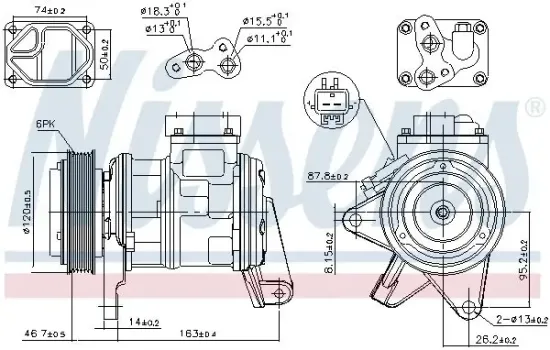 Kompressor, Klimaanlage 12 V NISSENS 89087 Bild Kompressor, Klimaanlage 12 V NISSENS 89087
