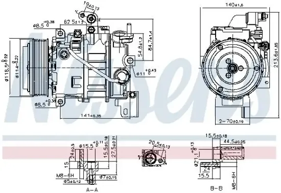 Kompressor, Klimaanlage 12 V NISSENS 890880 Bild Kompressor, Klimaanlage 12 V NISSENS 890880