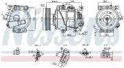 Kompressor, Klimaanlage 12 V NISSENS 890896