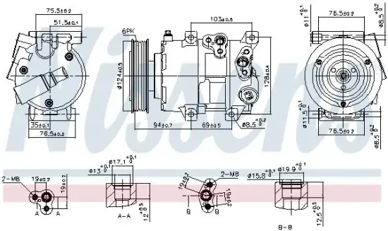 Kompressor, Klimaanlage 12 V NISSENS 890899 Bild Kompressor, Klimaanlage 12 V NISSENS 890899