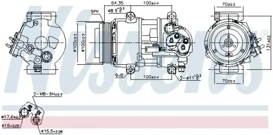 Kompressor, Klimaanlage 12 V NISSENS 89089 Bild Kompressor, Klimaanlage 12 V NISSENS 89089