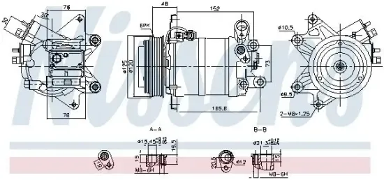 Kompressor, Klimaanlage 12 V 12 V NISSENS 89291 Bild Kompressor, Klimaanlage 12 V 12 V NISSENS 89291